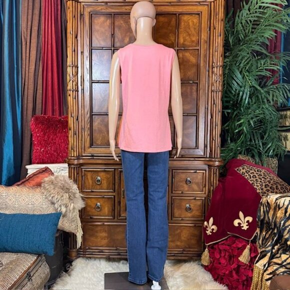 NWOT Lemon Way Peach Bellini Cotton Blend Scoop Neck Tank Top - Picture 5 of 9